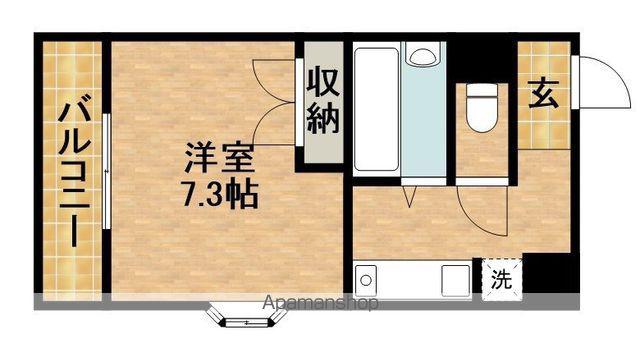英和マンション龍禅寺(ワンルーム/4階)の間取り写真