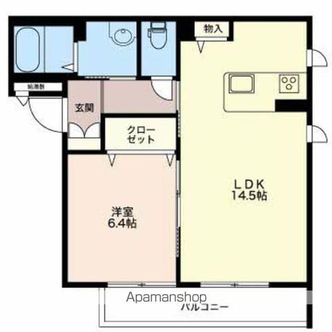 シャーメゾン・フラッグ(1LDK/1階)の間取り写真