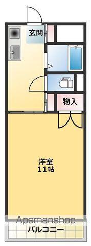 ハッピールーツ沖浜(1K/1階)の間取り写真