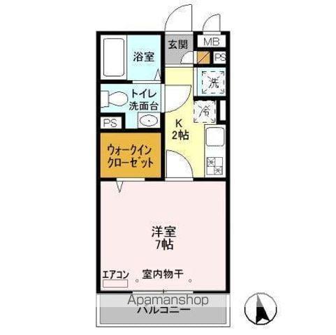 エヴァー(1K/3階)の間取り写真