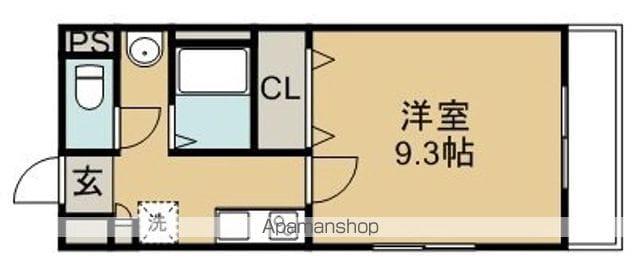 ポルトフィーノ仙台ウエスト(1K/3階)の間取り写真