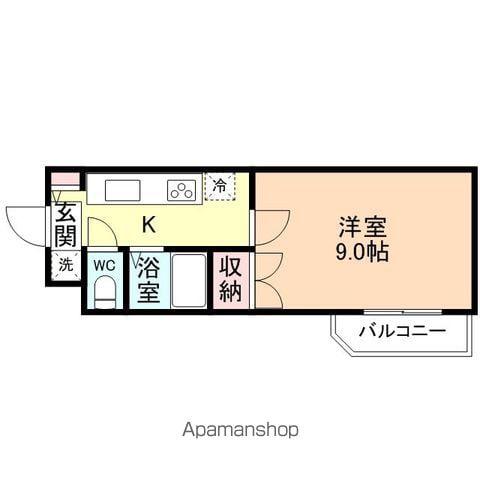 イナリハイツ(1K/4階)の間取り写真
