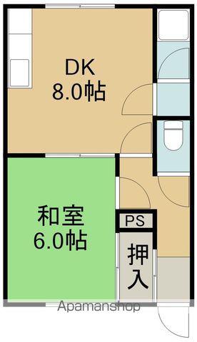 ハイツJ(1DK/2階)の間取り写真