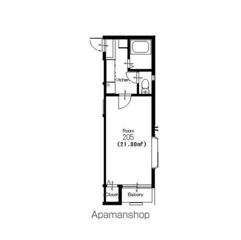ドリーム510(1K/1階)の間取り写真