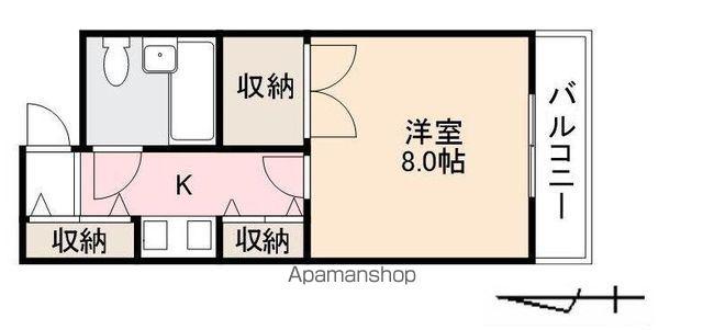 円尾マンション(1K/3階)の間取り写真