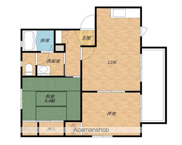 オリーブ岸和田(2LDK/1階)の間取り写真