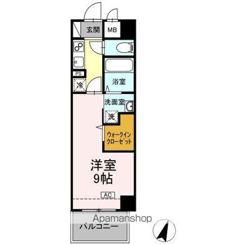 セレーノ福山駅前(1K/3階)の間取り写真