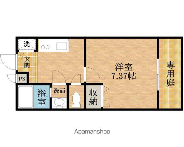 セレブ 華乃郷(1K/1階)の間取り写真