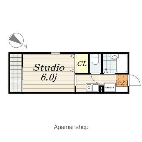 ヴェルドミール(1K/2階)の間取り写真