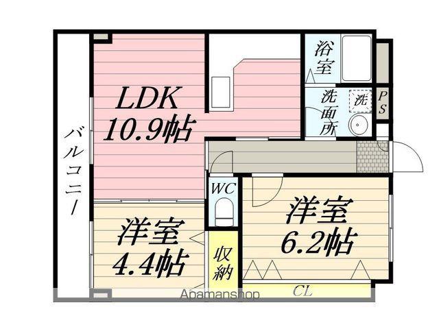 アーバンヴィレッジ山王(2LDK/2階)の間取り写真