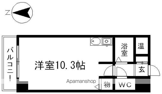 タウンエステート新栄(ワンルーム/4階)の間取り写真