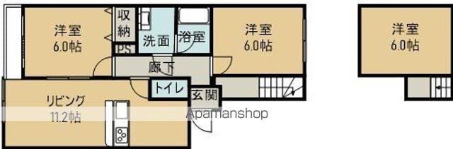ファミーユパレⅡ(3LDK/1階)の間取り写真