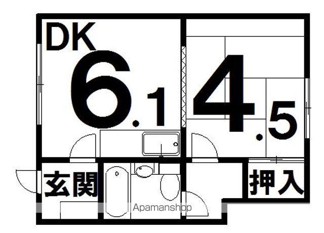 コーポ一條(1DK/3階)の間取り写真