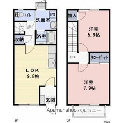 エスペランサハイツ八幡(2LDK)の間取り写真
