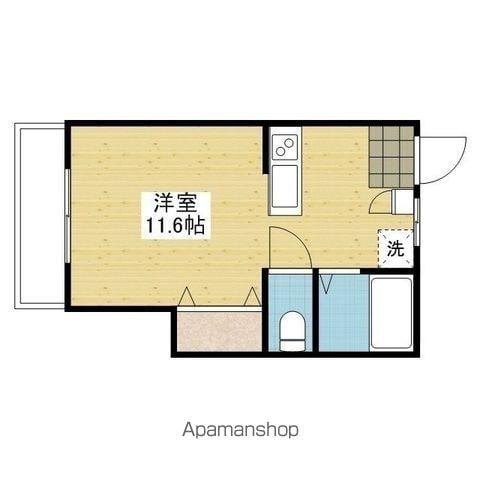 アルトトール(ワンルーム/2階)の間取り写真