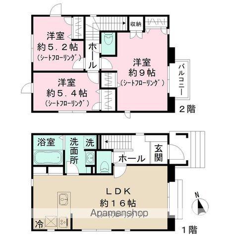 つくばエクスプレス 三郷中央駅 徒歩18分 2階建 新築(3LDK)の間取り写真