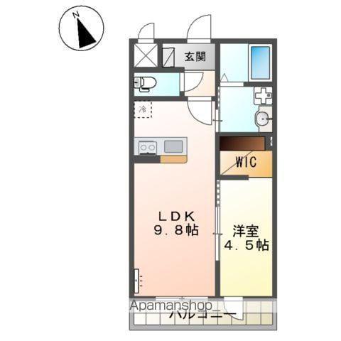 ココ・ハウス(1LDK/2階)の間取り写真