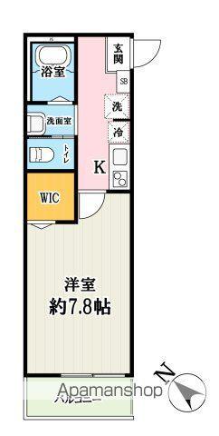 マーブル入間(1K/2階)の間取り写真