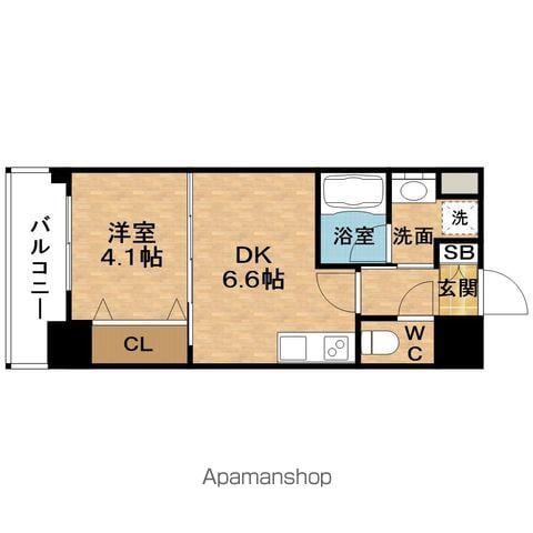 AZALEA UMEDA(1DK/7階)の間取り写真