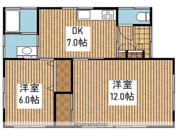 上越新幹線 新潟駅 徒歩44分 2階建 築46年(2DK)の間取り写真