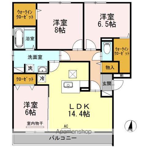 グランドゥールフジイ(3LDK/1階)の間取り写真