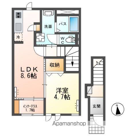 AMBITION Ⅰ(1LDK/2階)の間取り写真