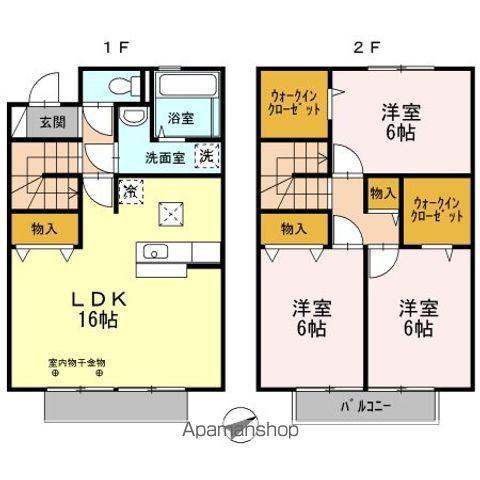 エルシオン竹ケ花(3LDK)の間取り写真