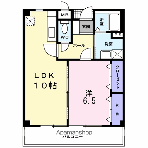 レジデンス・ノンノサン(1LDK/1階)の間取り写真