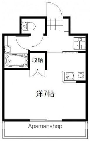 アソシエ大町(ワンルーム/2階)の間取り写真