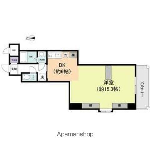 プロビデンス東片端(1DK/5階)の間取り写真