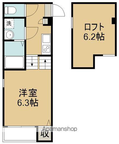 ハーモニーテラス東仙台ⅩⅣ(1K/1階)の間取り写真
