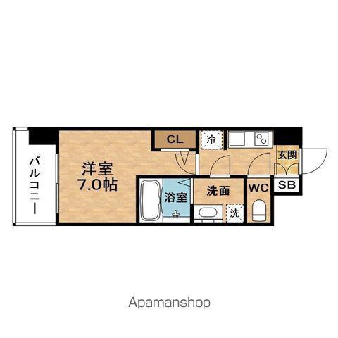 S-RESIDENCE OSAKADOSHIN(1K/14階)の間取り写真