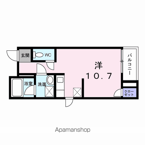 ティアラグレイス(ワンルーム/3階)の間取り写真