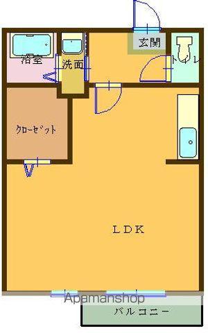 ソレジオ小久保(ワンルーム/2階)の間取り写真