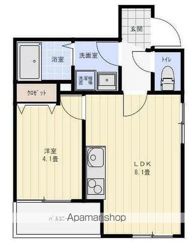 シエレトワール(1LDK/1階)の間取り写真