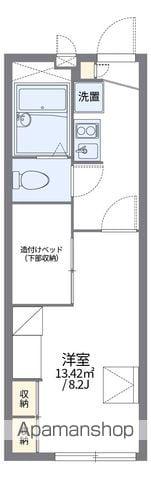 レオパレスMOA(1K/2階)の間取り写真