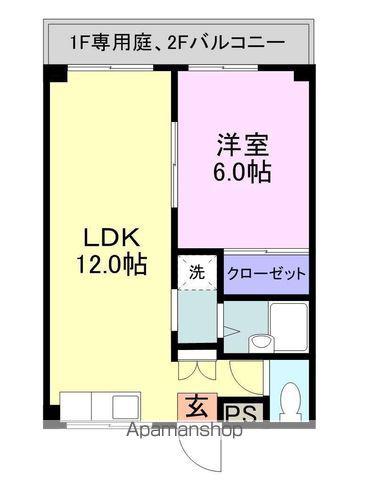 コノセールⅢ(1LDK/1階)の間取り写真