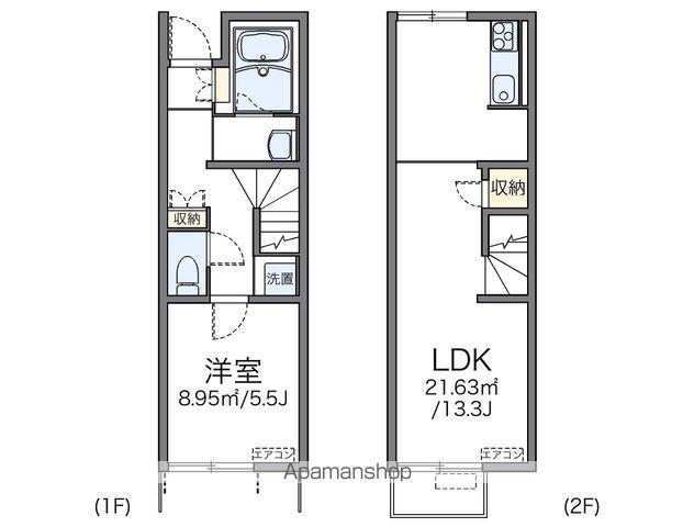 レオネクストスム(1LDK/1階)の間取り写真