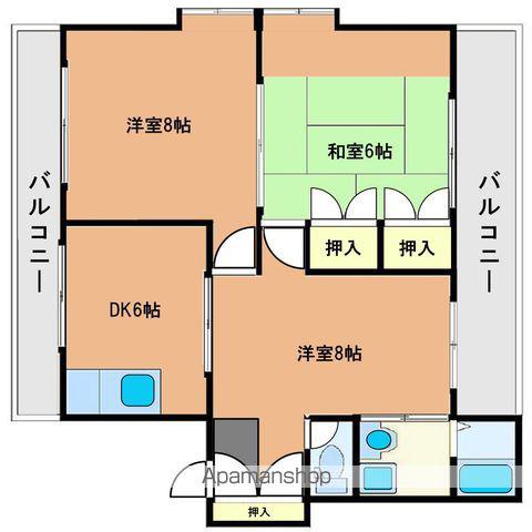 リバータウン日ノ出(3DK/2階)の間取り写真