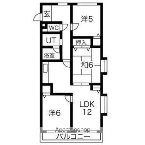 アネックス東名(3LDK/2階)の間取り写真