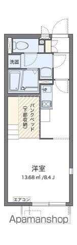 ミランダGRANDEUR Ⅱ(ワンルーム/1階)の間取り写真