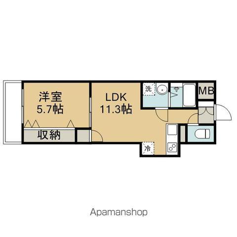 プラージュ大曽根(1LDK/4階)の間取り写真