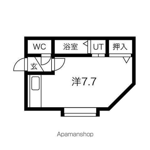 PALM HILL麻生Ⅰ(ワンルーム/2階)の間取り写真