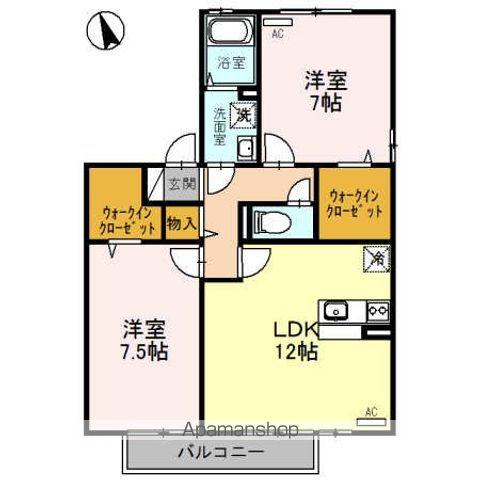 ブロッサム21(2LDK/2階)の間取り写真