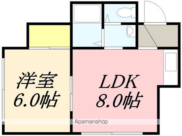 ヴィラコート美原(1DK/2階)の間取り写真