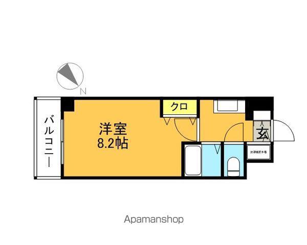 シャインシティ百道(1K/6階)の間取り写真