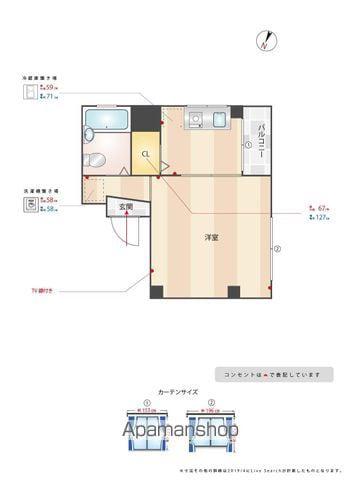 コーポラスエム(1K/5階)の間取り写真