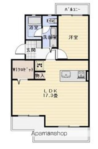 ソフィア(1LDK/2階)の間取り写真