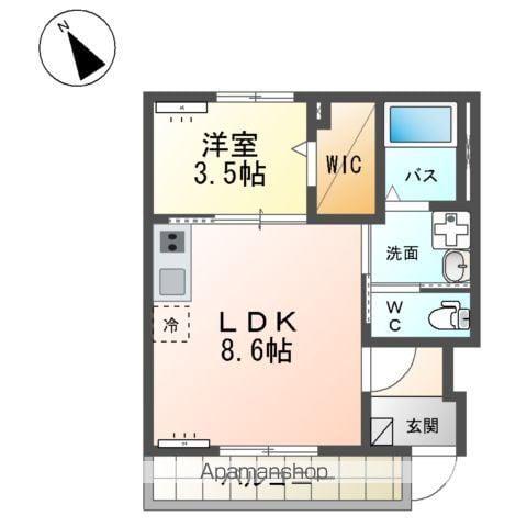 グランバレーⅡ(1LDK/1階)の間取り写真