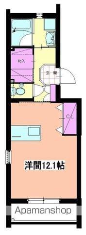 アクア天竜川(ワンルーム/2階)の間取り写真